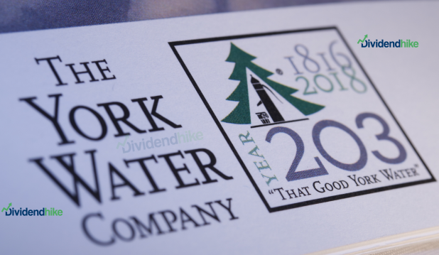 York Water has never missed a dividend in over 200 years and has the longest record of consecutive dividends in America. © dividendhike.com