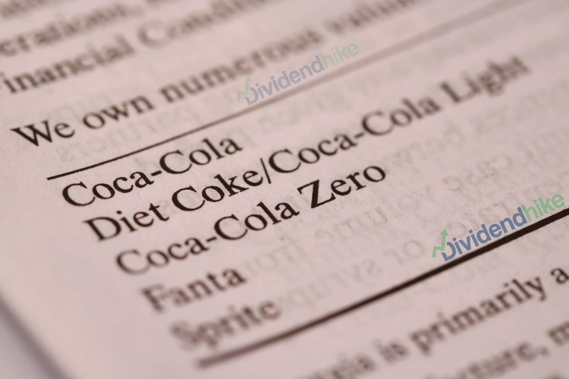 Coca-Cola's brands include Fanta, Sprite, Minute Maid and Diet Coke © dividendhike.com