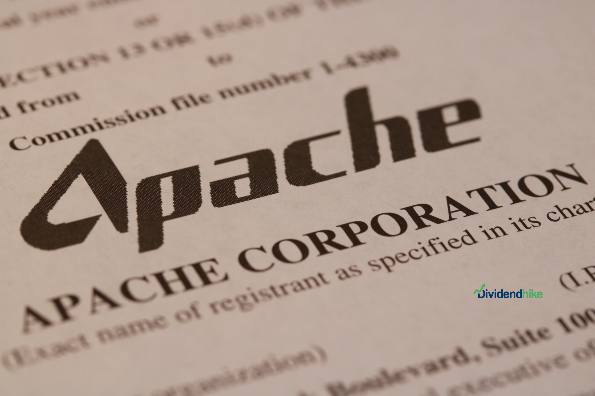 Apache Corporation has paid a dividend every year since 1965 © dividendhike.com