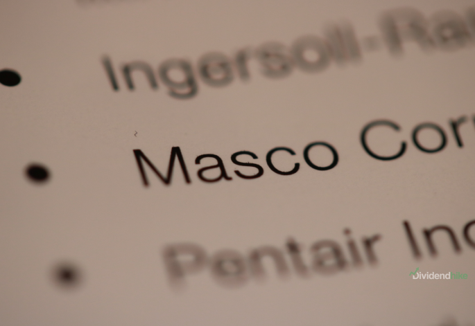 Masco has raised its dividend seven consecutive years © image dividendhike.com
