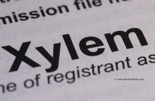 Xylem states that it has now raised its dividend 10 straight years © DIVIDENDHIKE.COM