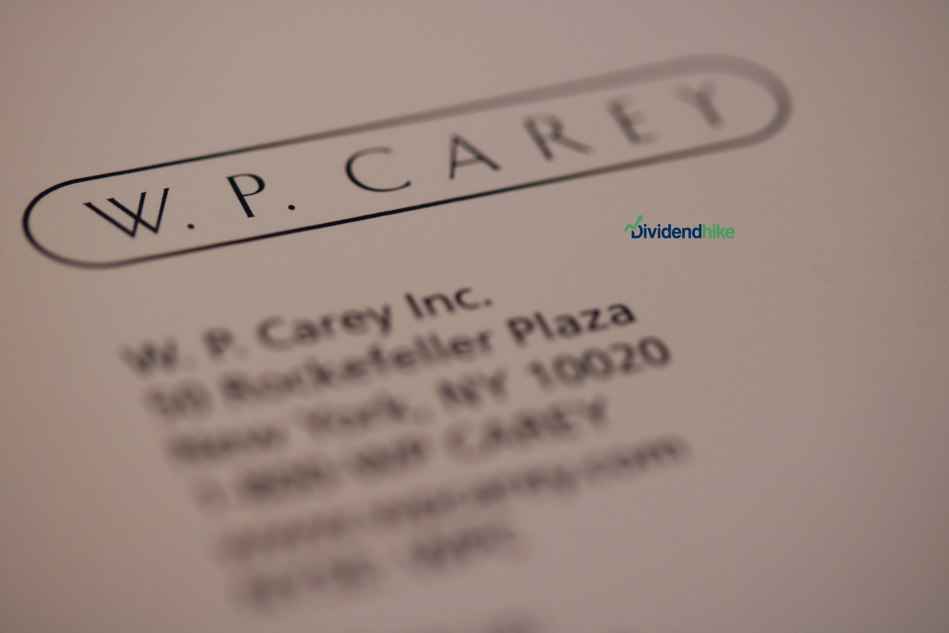 W.P. Carey hikes its dividend every quarter | image: dividendhike.com